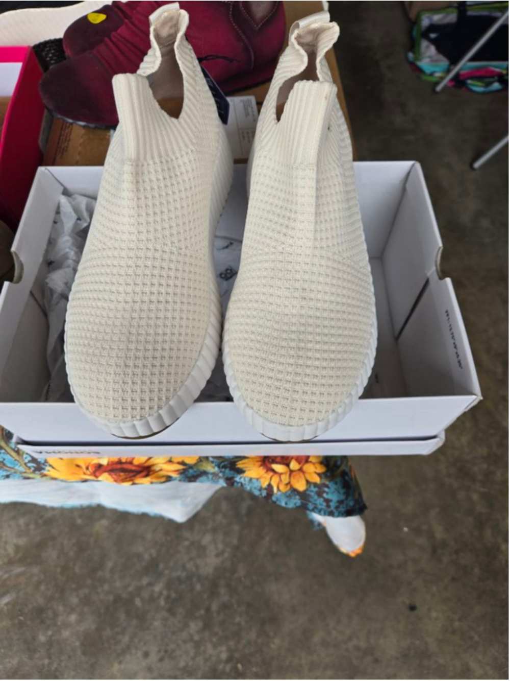 Women's Sonoma Beige Slip-On Sneakers with Ortholite Eco Insoles Size 8.5